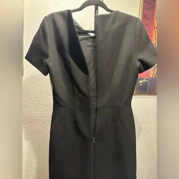 BOSS by Hugo Boss Dapena V-Neck Colorblock Black Sheath Dress Size 4 - Picture 6 of 14